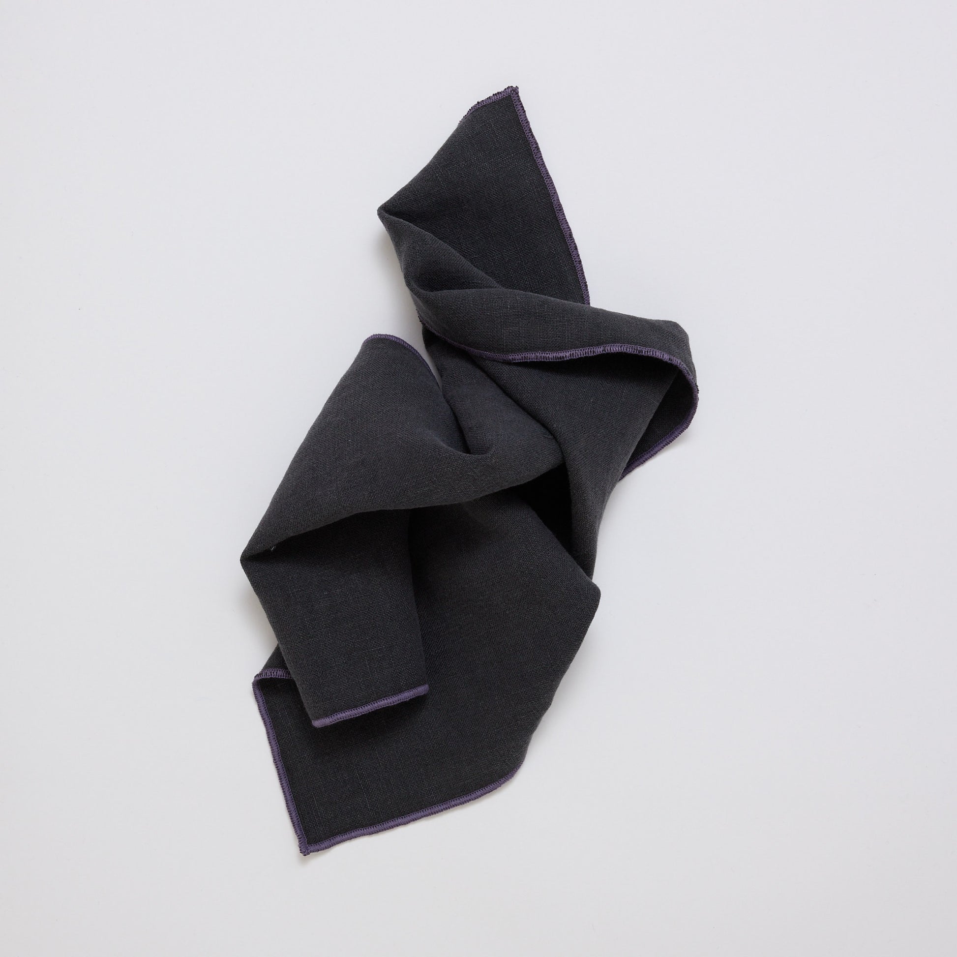 Set of six upcycled linen napkins handmade by SUAY Sew Shop in Los Angeles
