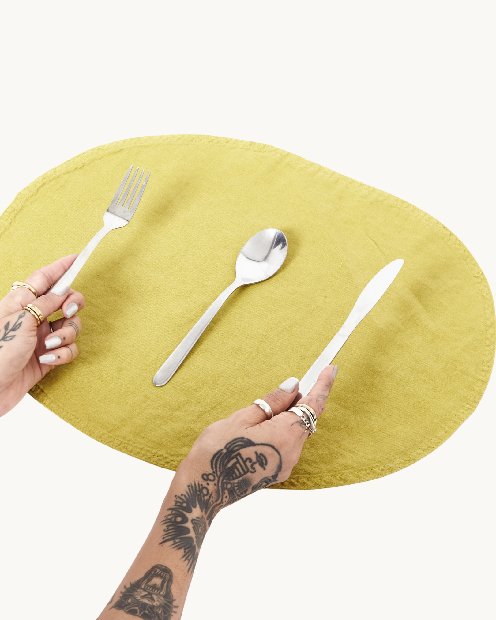 Linen Placemat in Dark Mustard