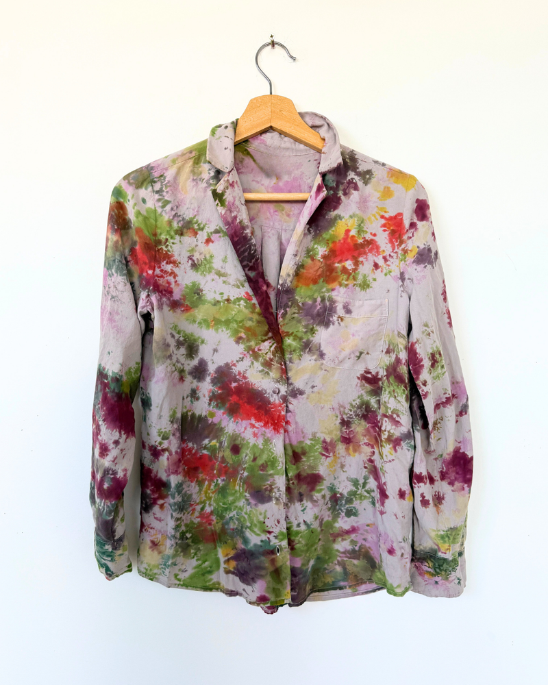 WILDFLOWER SILK BUTTON UP