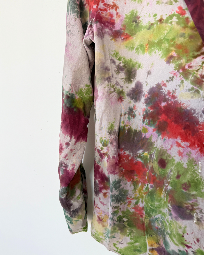 WILDFLOWER SILK BUTTON UP