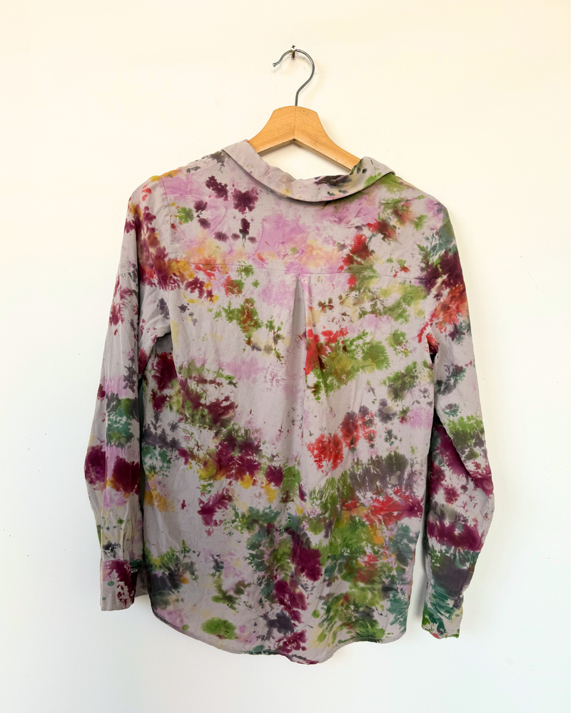 WILDFLOWER SILK BUTTON UP