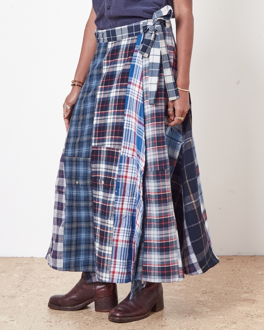 Flannel Wrap Skirt