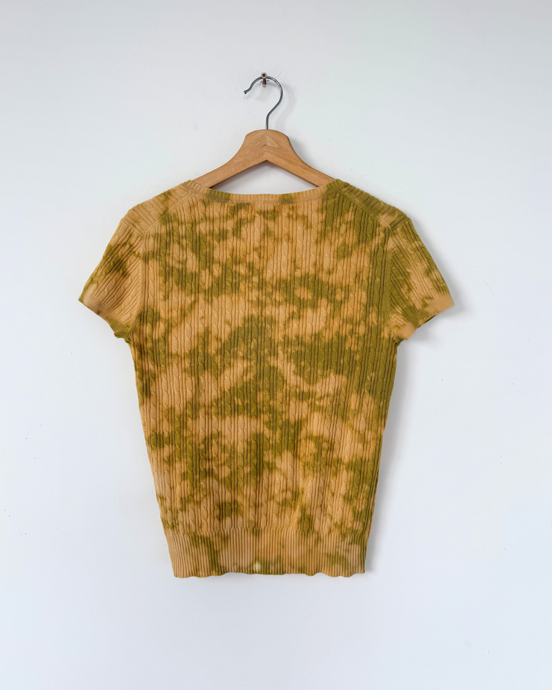 OLIVE OIL TIE DYE SS GAP TOP