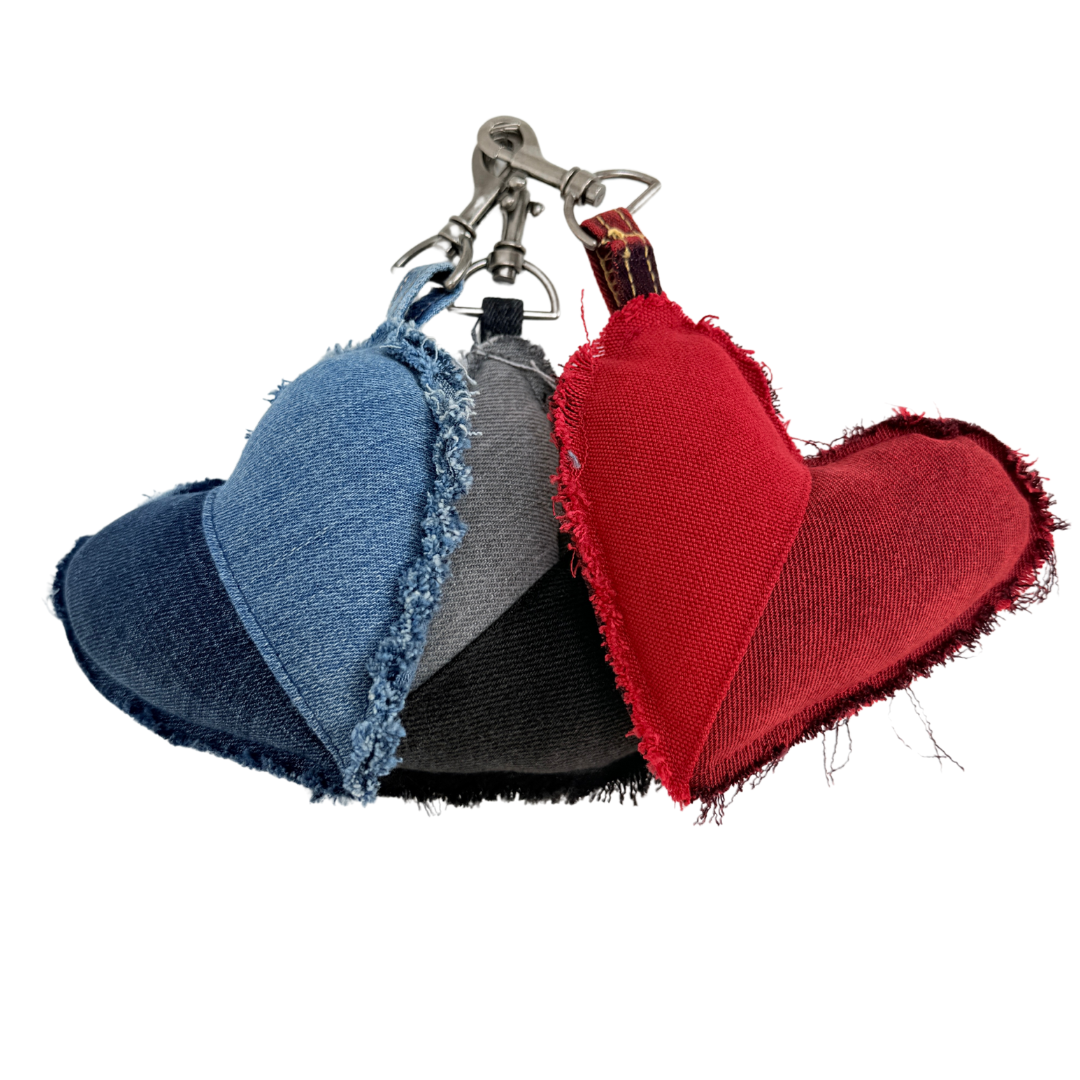 Denim Heart Keychain