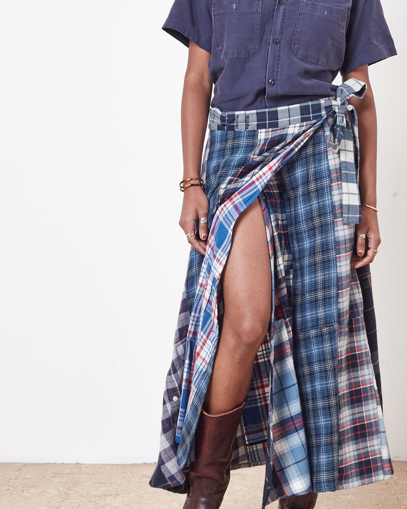 Flannel Wrap Skirt