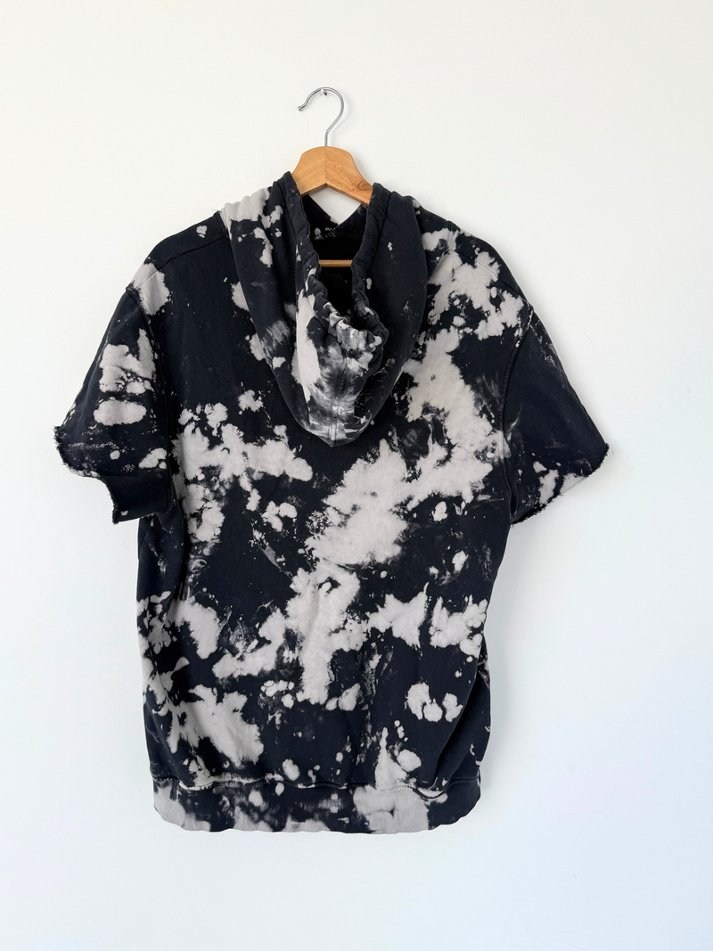 RAW HEM CROPPED HOODIE