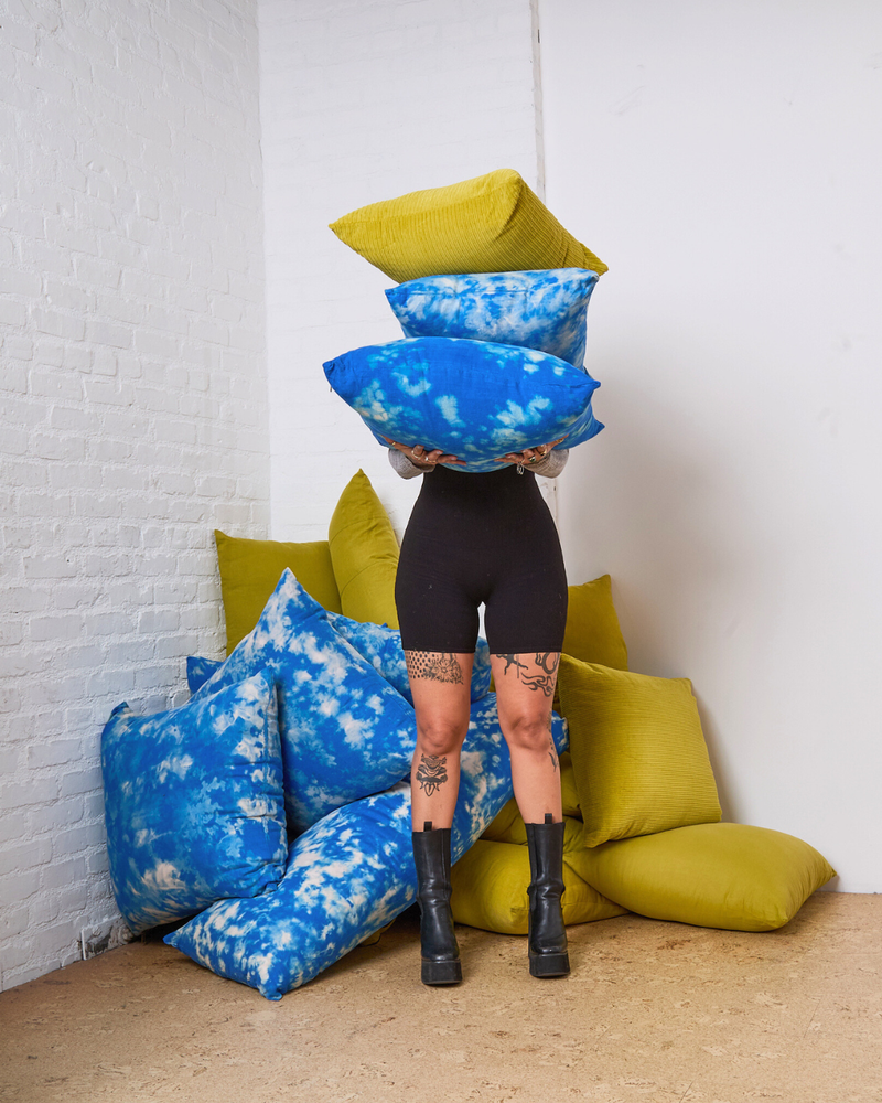 Tie Dye Linen Body Pillow