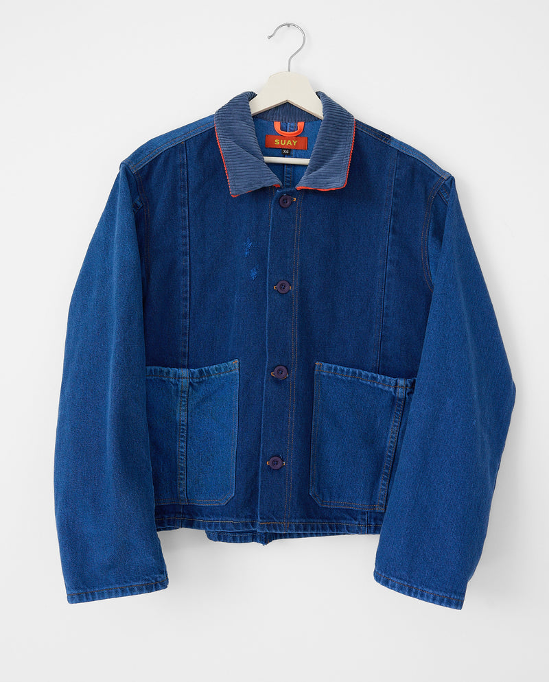 PAINT CHIP DENIM COAT 001