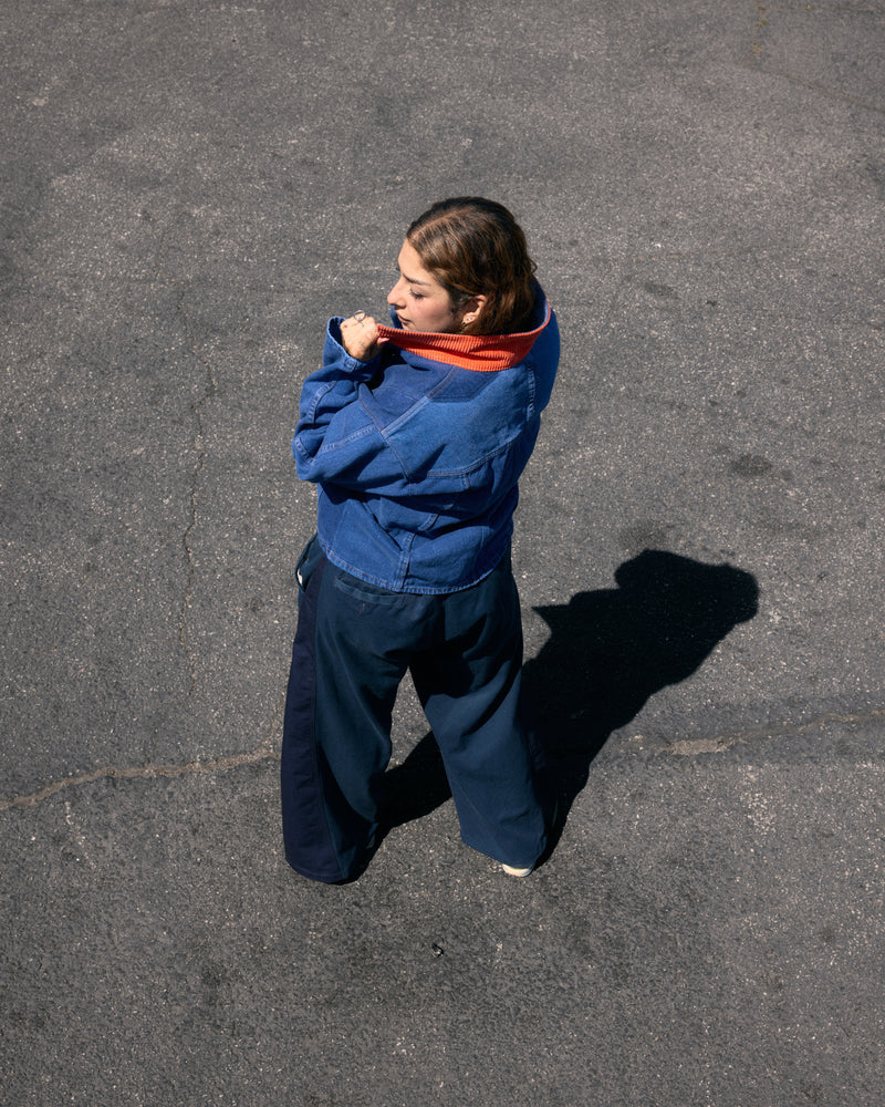 PAINT CHIP DENIM COAT 009