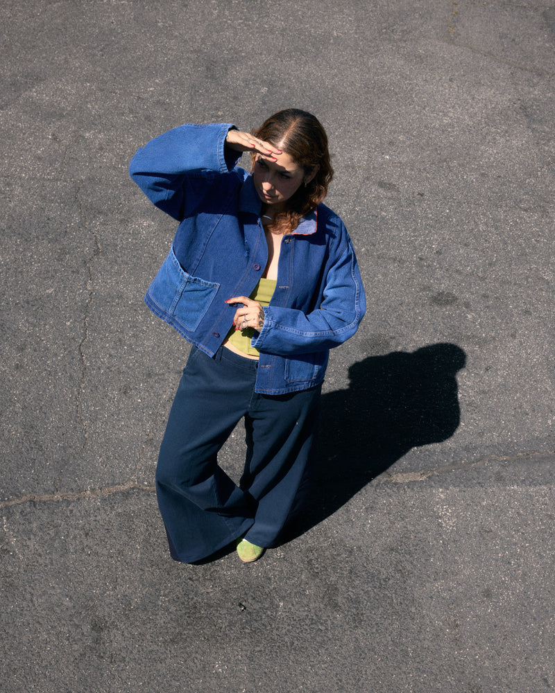 PAINT CHIP DENIM COAT 008