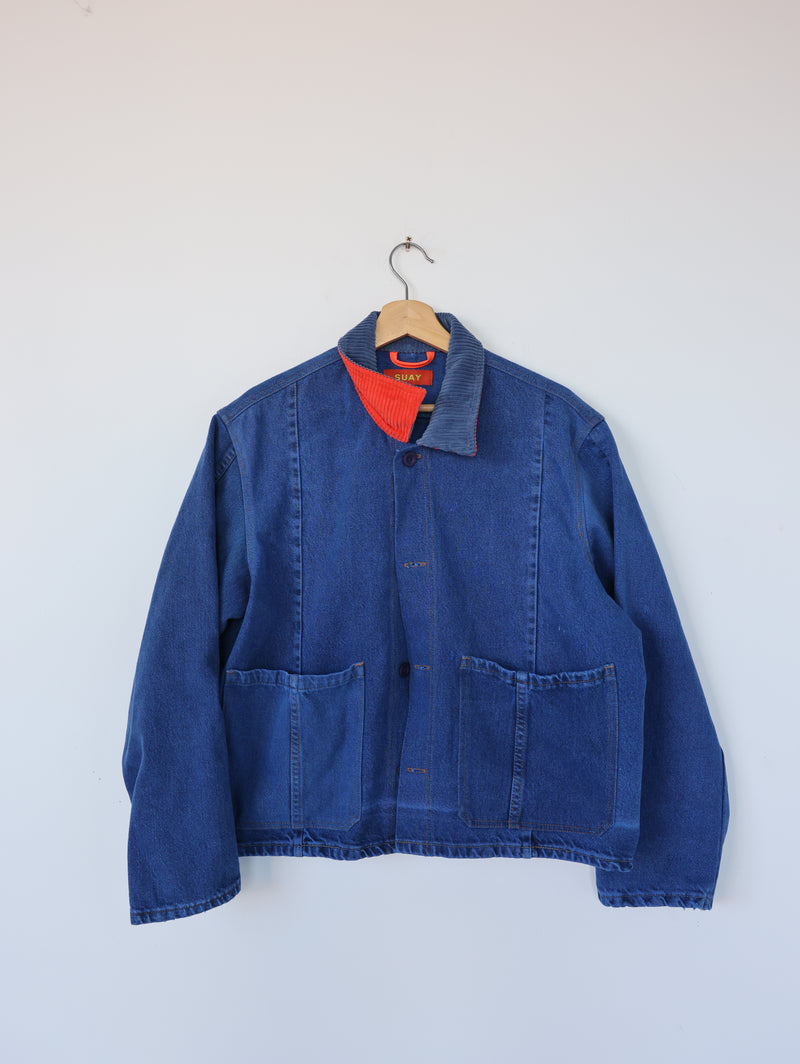 PAINT CHIP DENIM COAT 007