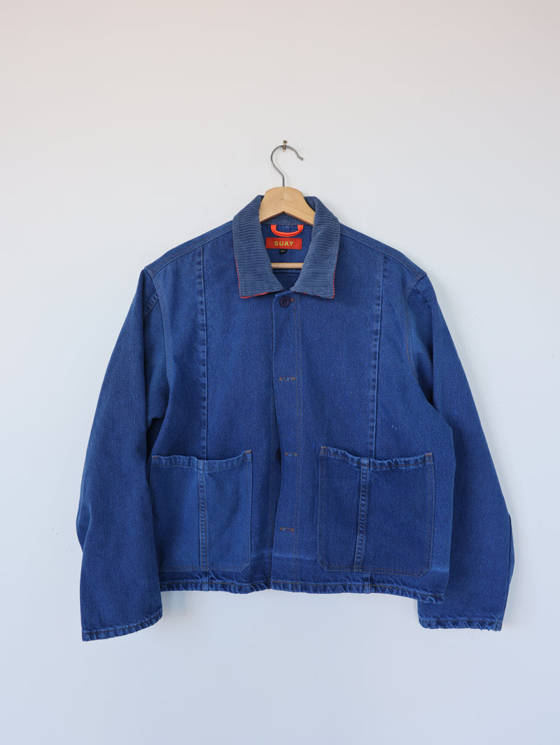 PAINT CHIP DENIM COAT 007