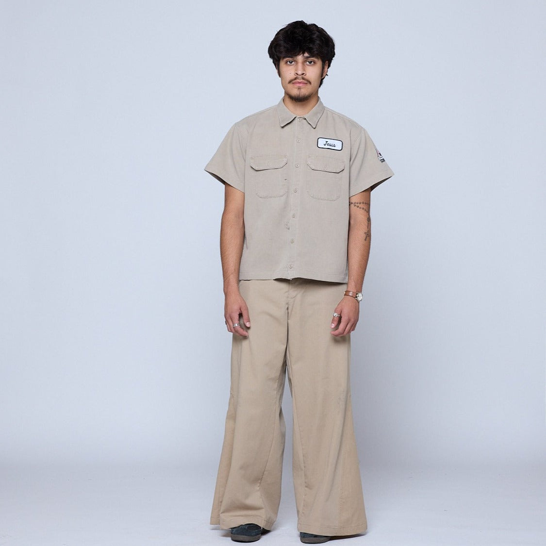 【2plan】Sandy Wide Work Pants Women's Lynsu Wide Leg Pants | Peachy Pink UPF 50+