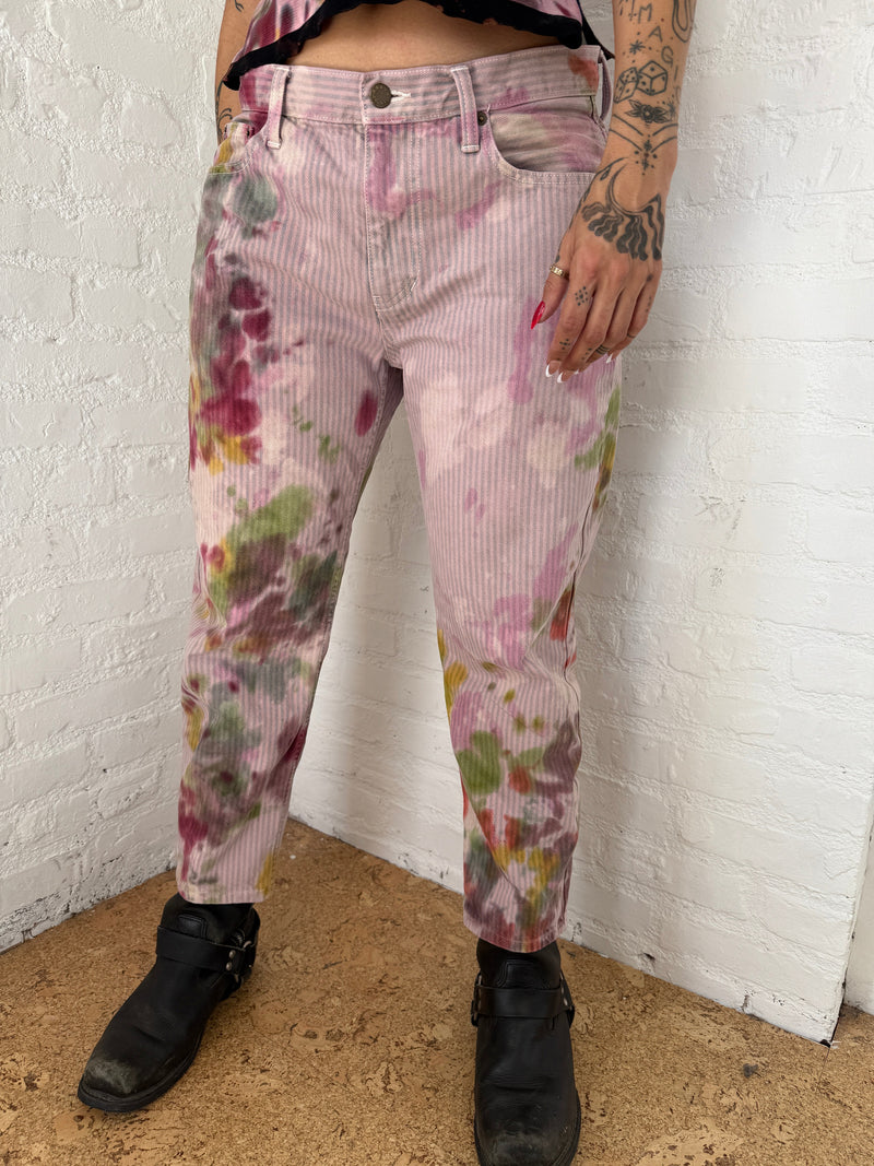 CROPPED RAILROAD STRIPE PANT