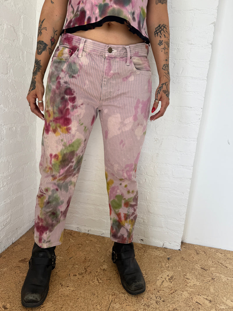 CROPPED RAILROAD STRIPE PANT