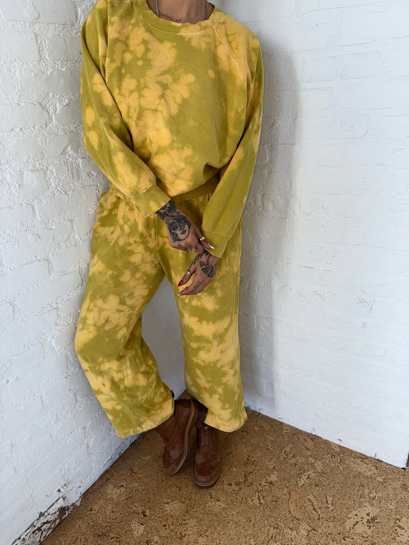 OLIVE OIL WIDE LEG SWEATPANT