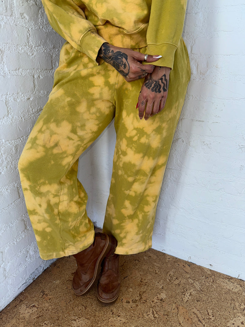 OLIVE OIL WIDE LEG SWEATPANT