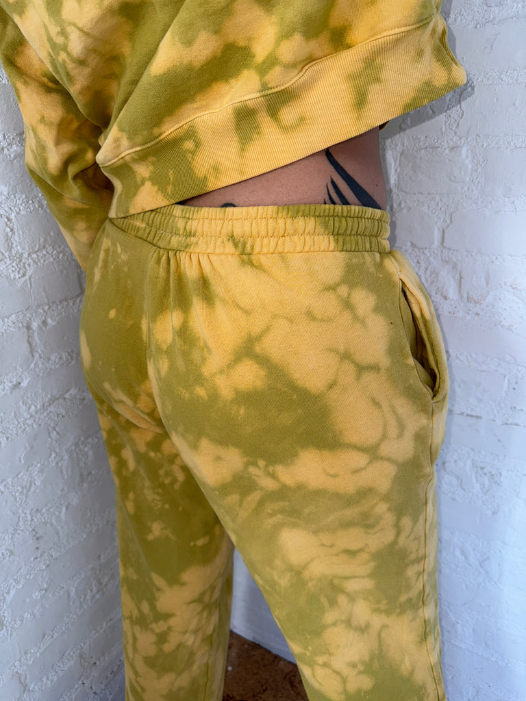 OLIVE OIL WIDE LEG SWEATPANT