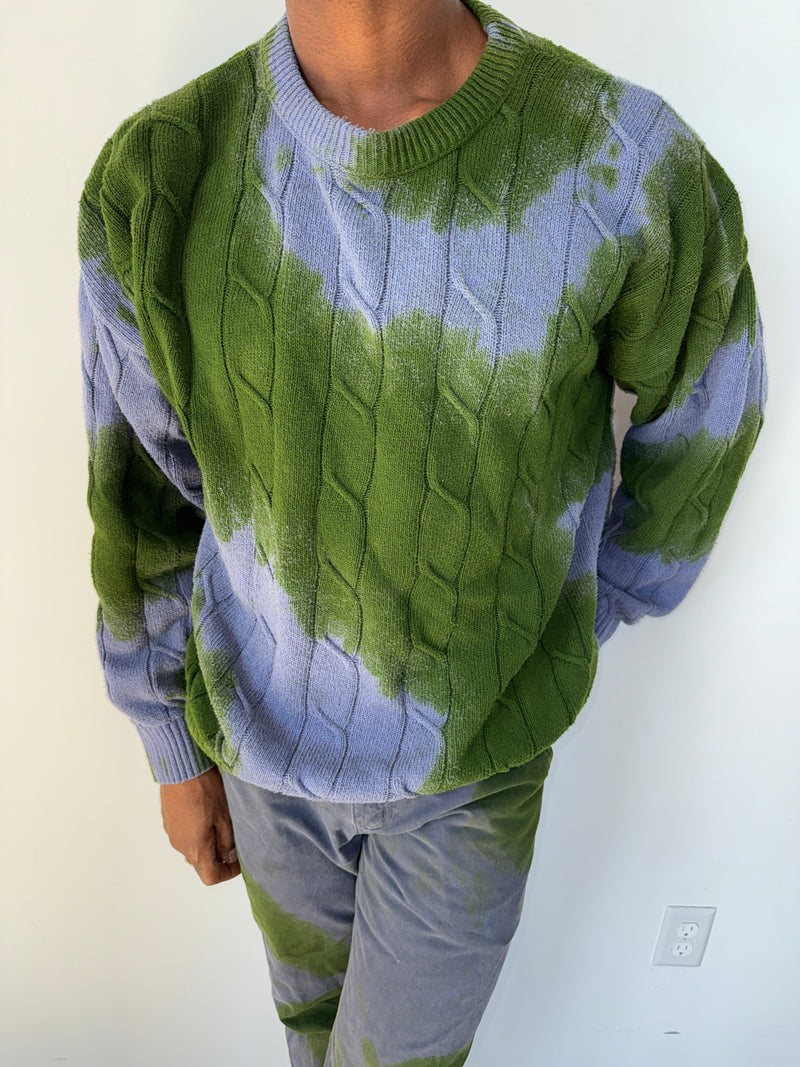 JUNIPER BERRY TIE DYE COTTON SWEATER