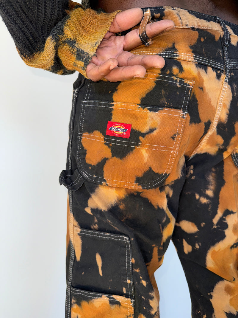 TORTOISESHELL TIE DYE WORK PANT