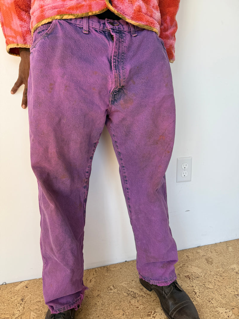 BOUGAINVILLEA WORK DENIM PANT