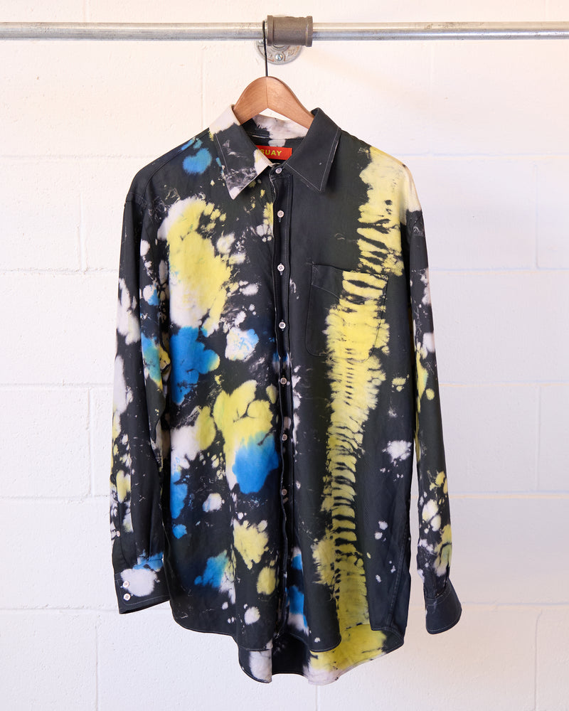 Moto Tie Dye Button Up