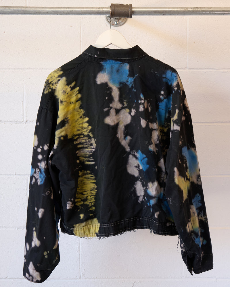 Moto Tie Dye Cropped Mechanic Jacket