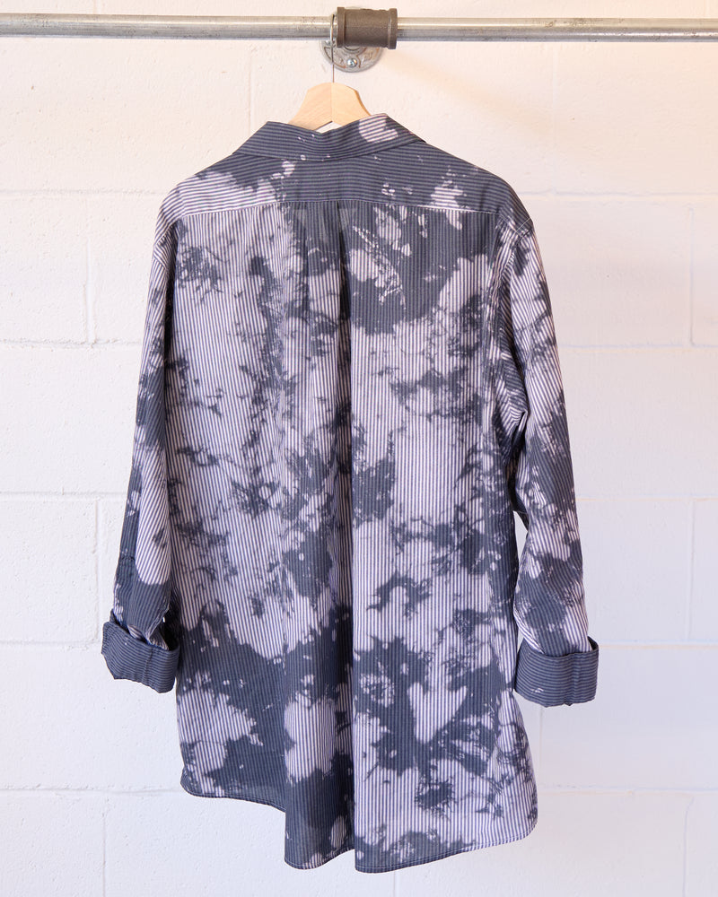 Tourmaline Tie Dye Striped Button Up