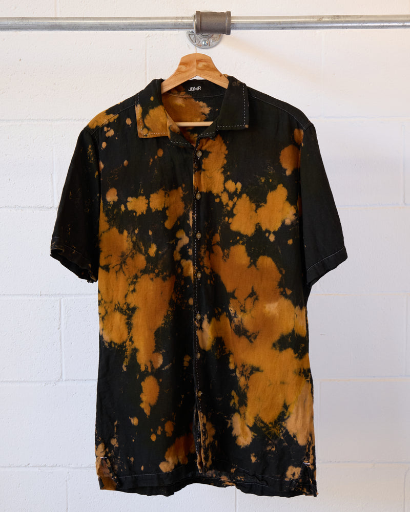 Tortoise Shell Short Sleeve Button Up