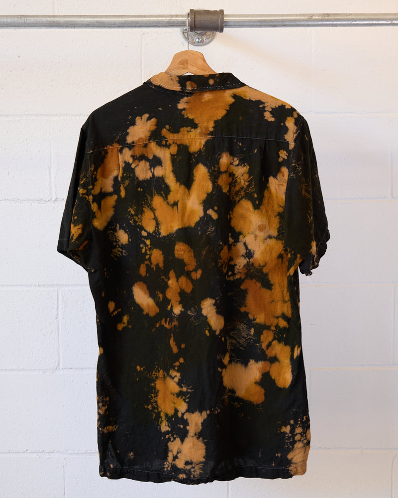 Tortoise Shell Short Sleeve Button Up