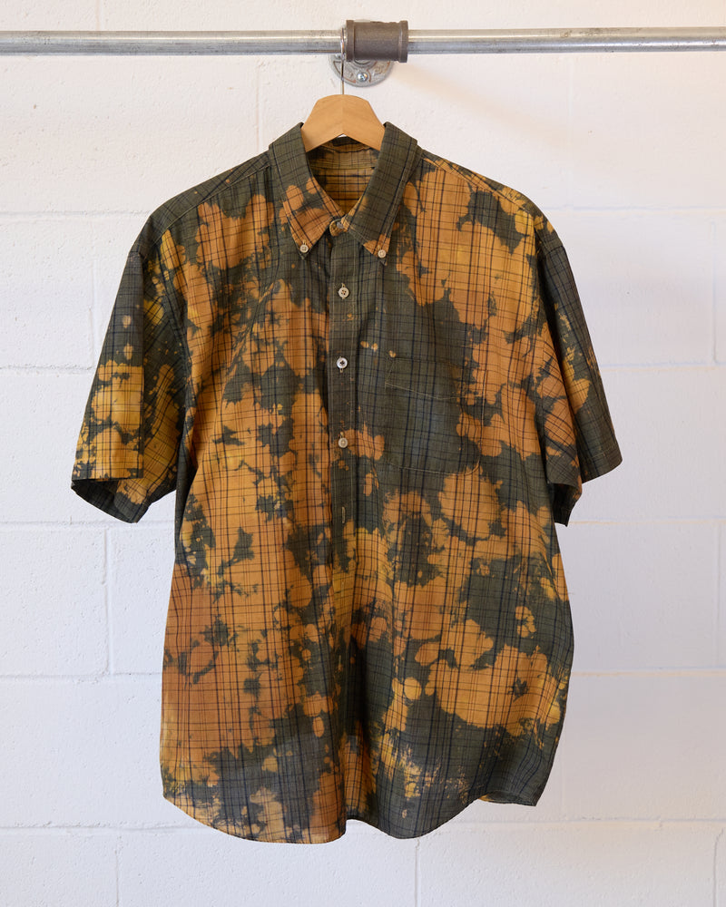 Tortoise Shell Short Sleeve Button-Up