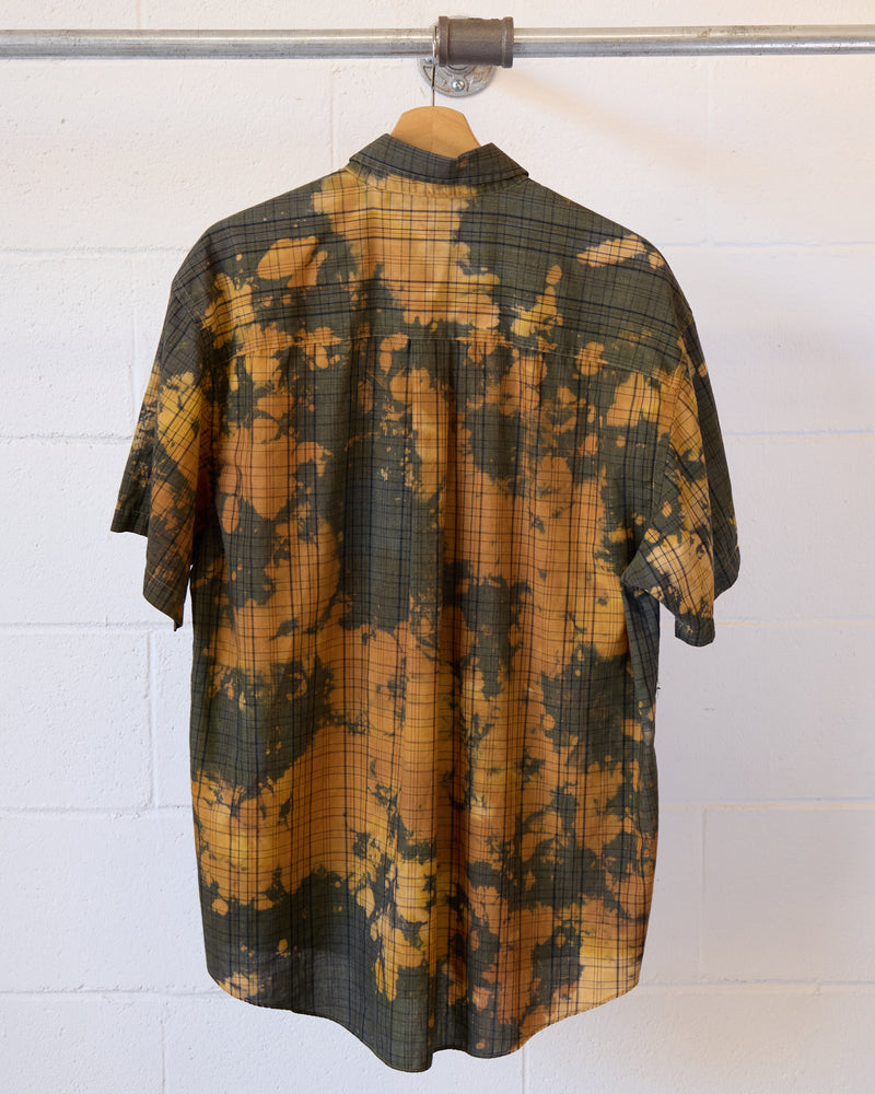 Tortoise Shell Short Sleeve Button-Up