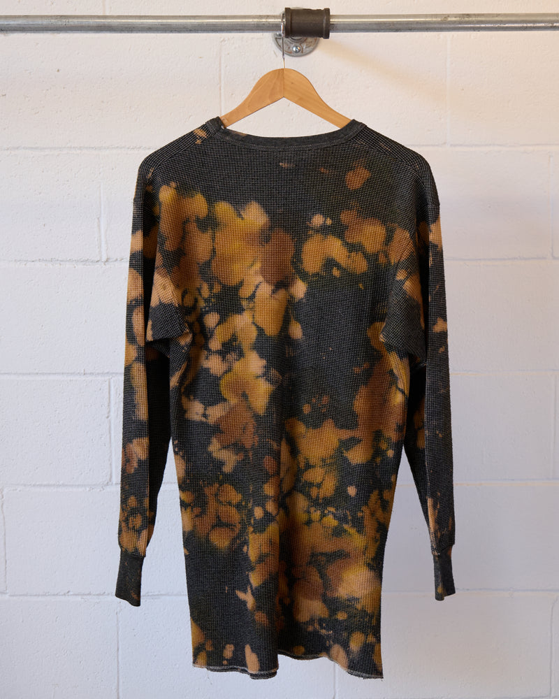 Tortoise Shell Tie Dye Long Sleeve Thermal Top