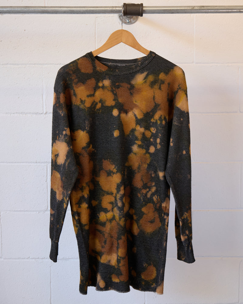 Tortoise Shell Tie Dye Long Sleeve Thermal Top