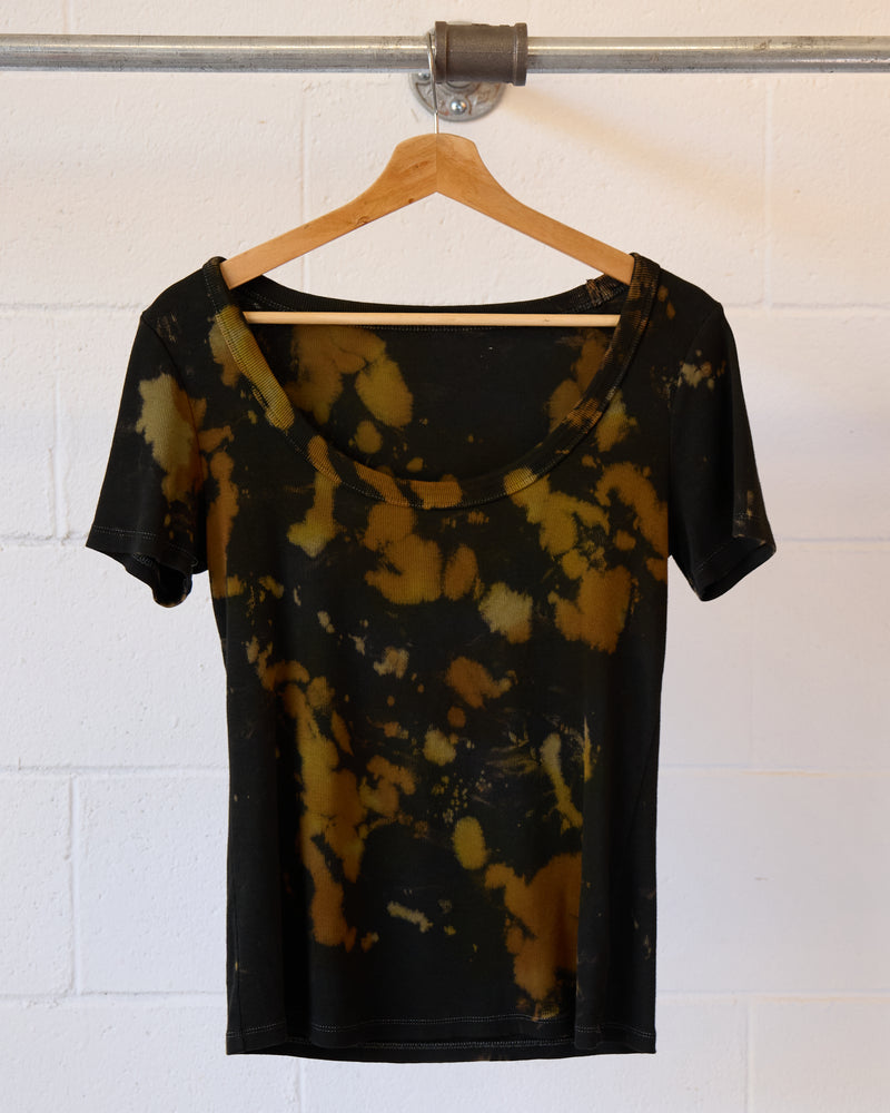 Tortoise Shell Tie Dye Cropped T-Shirt