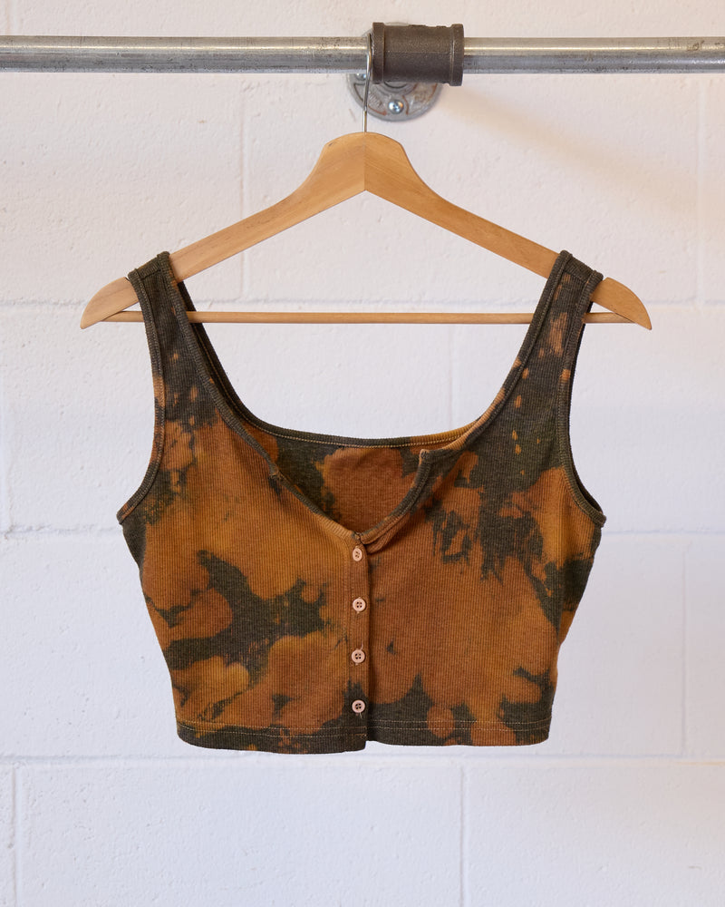 Tortoise Shell Tie Dye Crop Tank