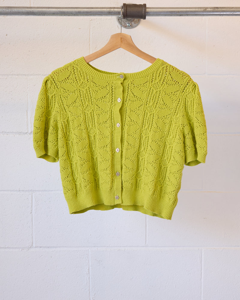 Sulphur Springs Cropped Short Sleeve Cardigan