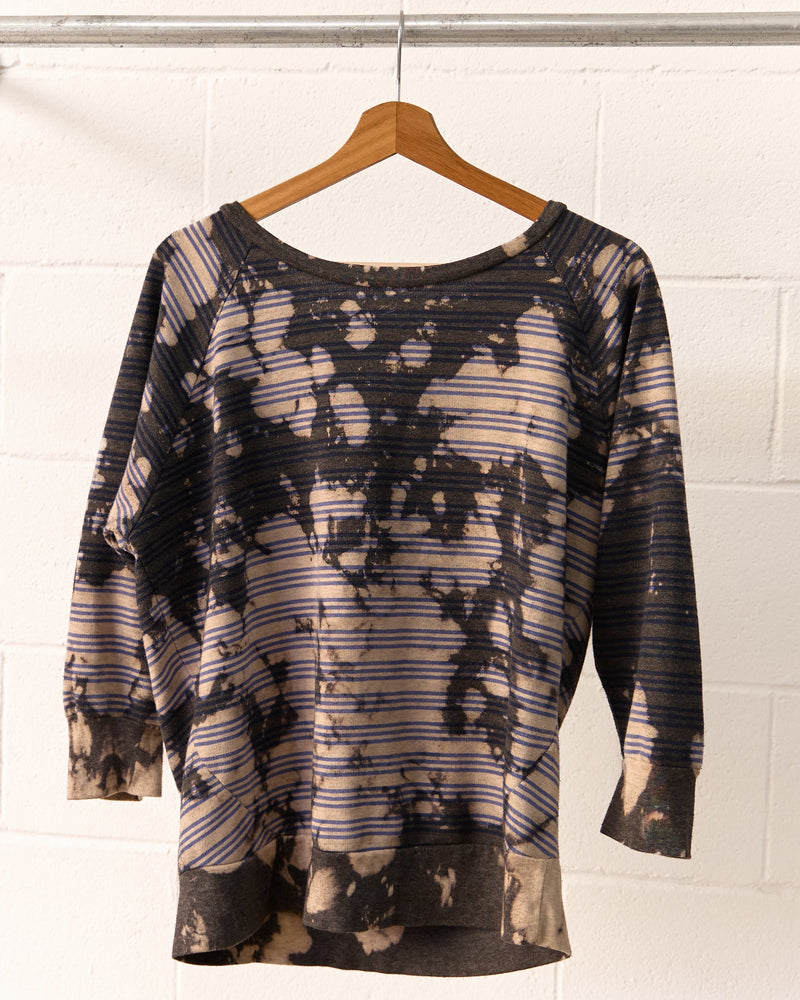 TOURMALINE Striped 3/4 Quarter Sleeve Pullover