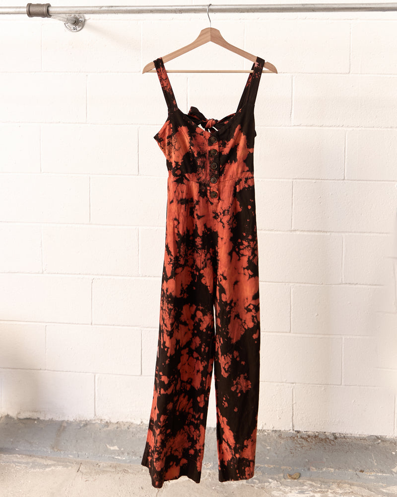 TORTOISE SHELL TIE DYE Wide-Leg Jumpsuit