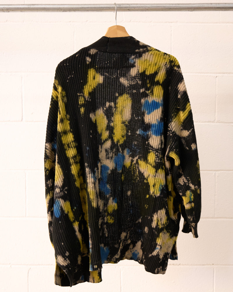 Moto Tie Dye Open-front long cardigan