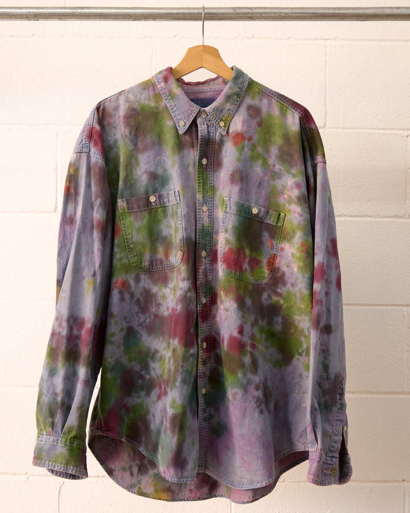 Wildflower denim long sleeve button up