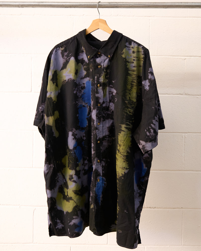 Moto Tie Dye short sleeve button up