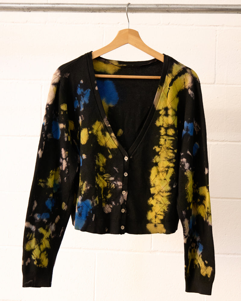 Moto Tie Dye V neck cardigan
