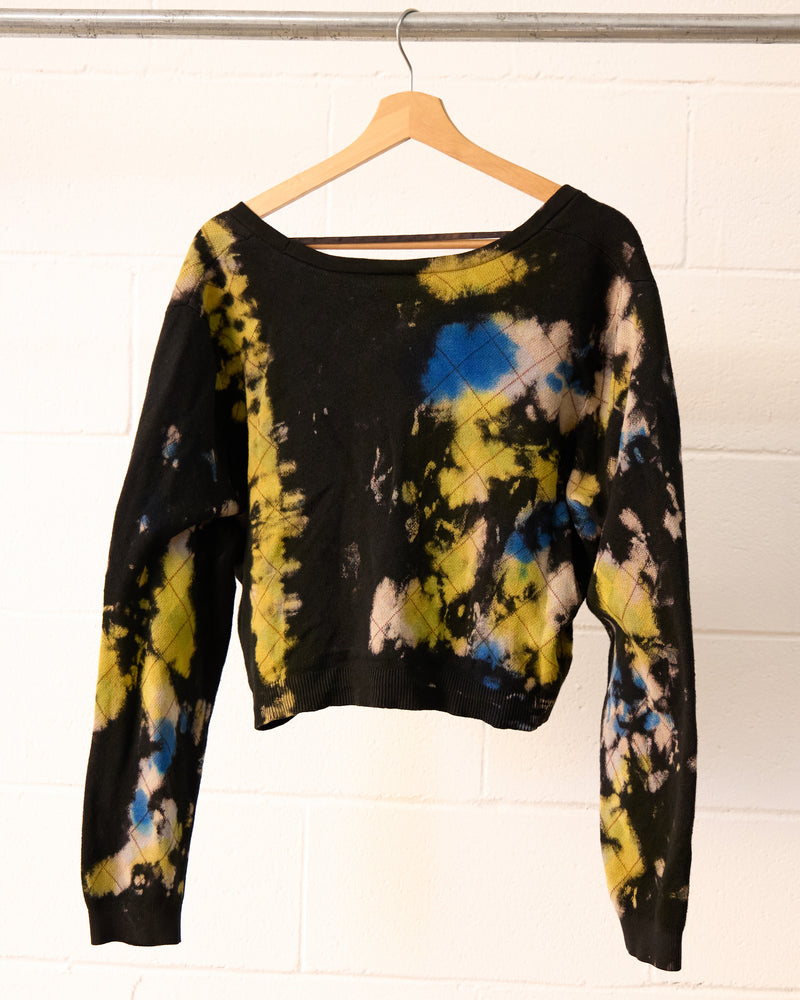 Moto Tie Dye V neck cardigan