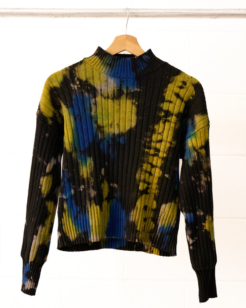 Moto Tie Dye mock-neck sweater