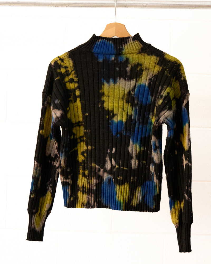 Moto Tie Dye mock-neck sweater