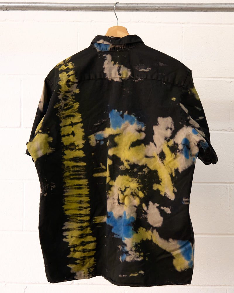 Moto Tie Dye short sleeve button up