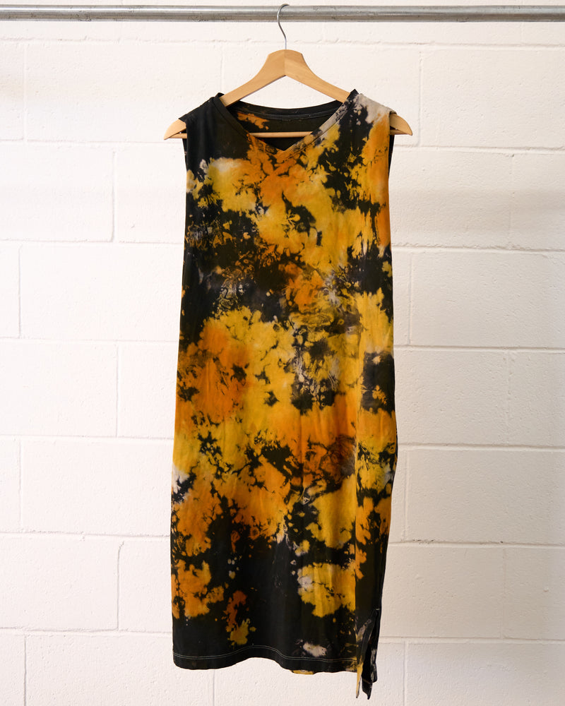 Monarch ruched shoulder sleeveless dress