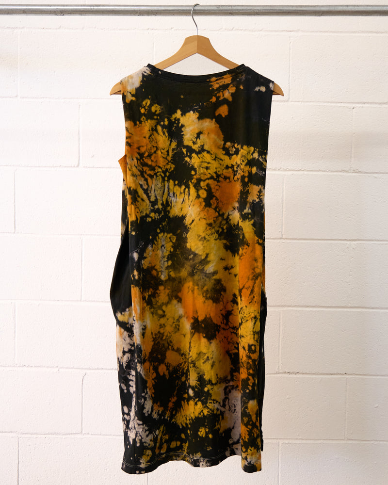Monarch ruched shoulder sleeveless dress