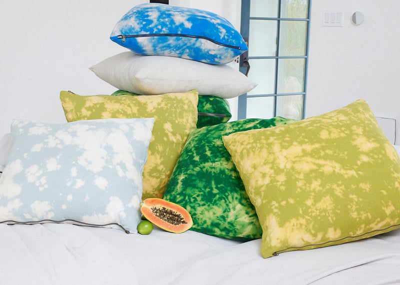 Large Tie Dye Linen Pillow